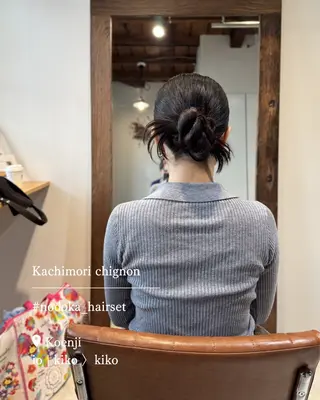 セミロング ヘアアレンジ お呼ばれセット🕊️ 高円寺/太田和のヘアスタイル