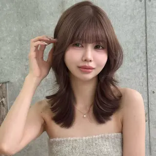 ミディアム カラー ブリーチなしベージュ 🤎kotomiのヘアスタイル