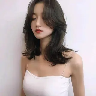 セミロング 韓国特化エクステ🟨 エクステのヘアスタイル