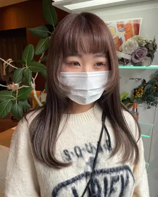 ミディアム カラー ♡tomo♡ 岐阜レイヤーカットのヘアスタイル