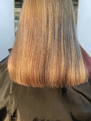 セミロング カラー ボブパーマコテ巻き風 パーマNo1深江秀平のヘアスタイル