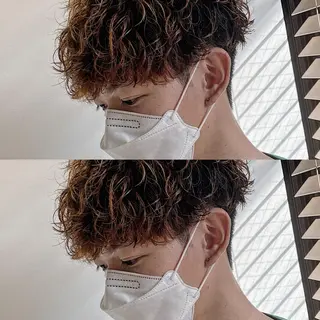 ショート パーマ メンズ 原田 涼矢のヘアスタイル