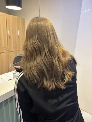 カラー オリーブ🎶アッシュ グレージュちひろ🧸のヘアスタイル