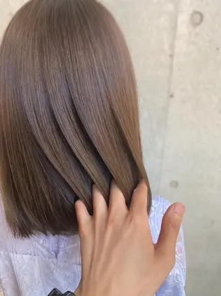 ミディアム カラー モテ前髪 タゴメ シンヤのヘアスタイル