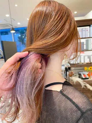 セミロング カラー 髪質改善/ブリーチ 田代 龍我のヘアスタイル