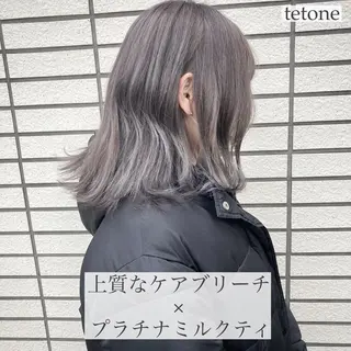 ミディアム カラー テトネ タカシのヘアスタイル