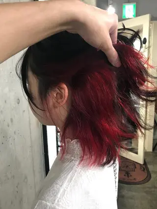 ミディアム カラー パーマ ヘアアレンジ メンズ キッズ ネイル マツエク・マツパ サロンドミルク 渋谷高比良のヘアスタイル