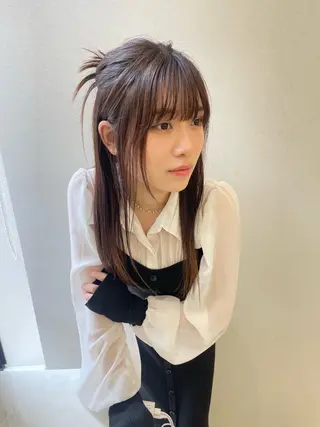 ロング カラー ヘアアレンジ むらた あさのマツエク・マツパデザイン