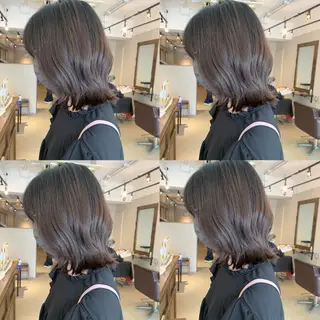 ミディアム カラー 透明感カラー✂︎ /縮毛矯正/YUKAのヘアスタイル