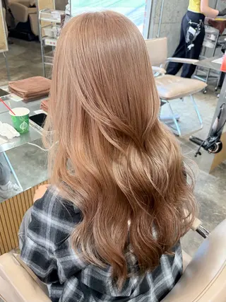 ロング カラー ハッシュカット&艶々 ハイトーン/ミワのヘアスタイル