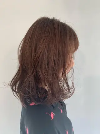 セミロング カラー パーマ ヘアアレンジ 加藤 綾華のヘアスタイル