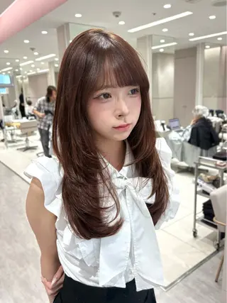 ロング 銀座/レイヤー/ 透明感カラー✨りくのヘアスタイル