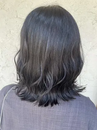 ミディアム しもかわ かほのヘアスタイル