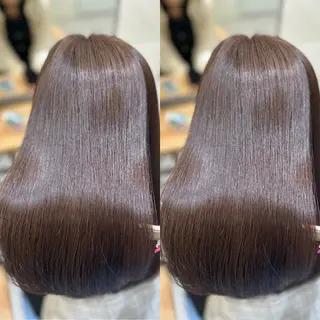セミロング カラー 髪質改善🩵縮毛矯正 代々木/木下のヘアスタイル