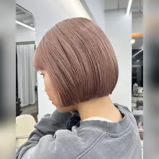 ショート カラー ムード造るハイトーン ケアブリーチ/ユウキのヘアスタイル