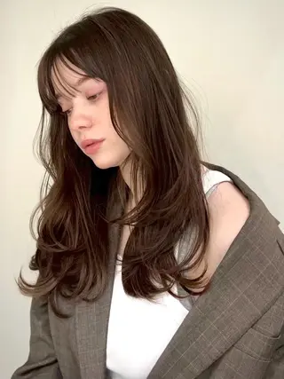 ロング カラー 盛れるレイヤーカット jilblanカホのヘアスタイル