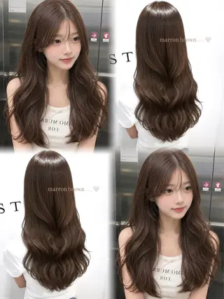 ロング カラー レイヤー｜ハッシュ｜ ヘアセット 山田寛菜のヘアスタイル