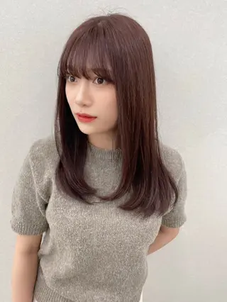 セミロング カラー HONEY渋谷 髪質改善/レイヤーのヘアスタイル