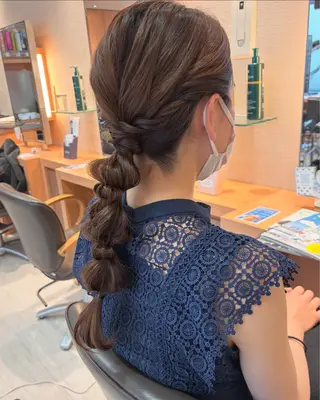 ロング ヘアアレンジ 竹葉 如起のヘアスタイル