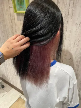 セミロング カラー 鈴木 彩純のヘアスタイル
