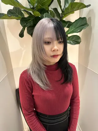 セミロング カラー 🦋レイヤーカット ミドリカワ🦋のヘアスタイル