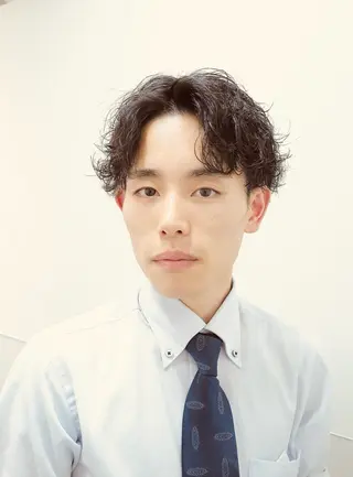 パーマ メンズ 骨格補正カット✂︎ 🌟菅野陽介🌟のヘアスタイル