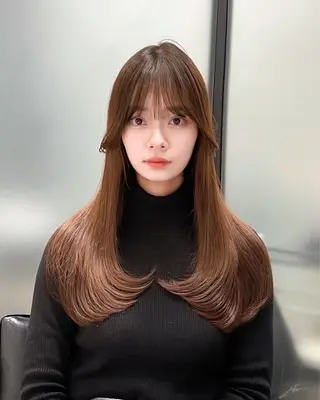 ロング 韓国レイヤーカット 髪質改善▫️水野有真のヘアスタイル