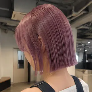 ミディアム カラー 🍎暖色🍊/ボブ/ ケアブリーチ/あいらのヘアスタイル
