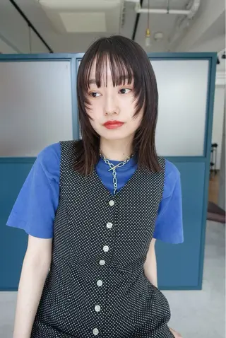 ミディアム 暖色/パーマ 🌼クニトウメイのヘアスタイル