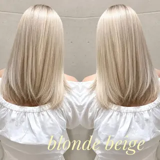 ロング カラー ブリーチカラー矢場町 ハイトーン 栄 平野のヘアスタイル