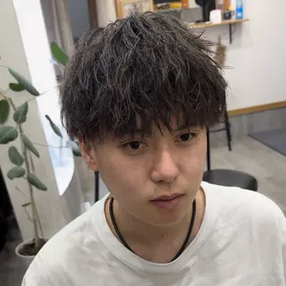 パーマ メンズ ✨ブリーチ無しWカラ ー・メンズ✨佐藤秀太のヘアスタイル