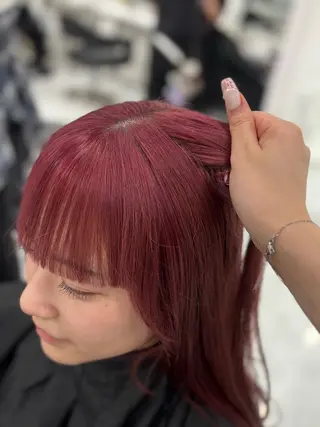 ロング 🎀暖色カラー🎀 韓国ヘア まなかのヘアスタイル