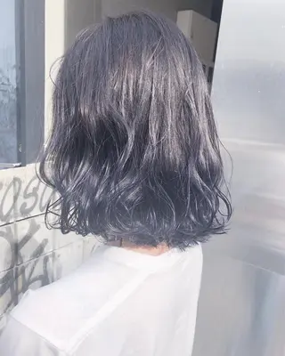 ミディアム カラー ヘアアレンジ 透明感カラー× レイヤーカット✨高梨のヘアスタイル