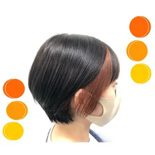 セミロング カラー パーマ ヘアアレンジ メンズ キッズ 上品＆韓国風 🥀海心🥀のヘアスタイル