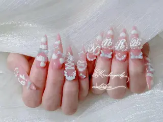 ネイル 🎀Reina🎀 長さ出し新宿のネイルデザイン