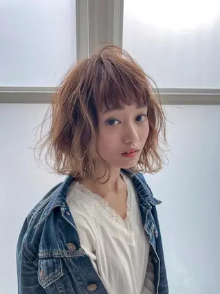ショート カラー パーマ 宮本 聖希のヘアスタイル