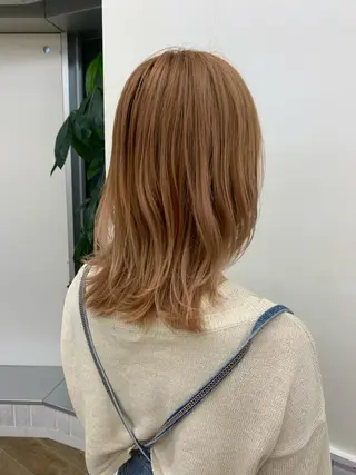 セミロング カラー パーマ ヘアアレンジ メンズ キッズ ネイル マツエク・マツパ レイヤーカット/ 巻ける縮毛矯正のヘアスタイル