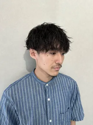 ショート パーマ 遠藤惟斗/渋谷/ 透明感カラーのヘアスタイル