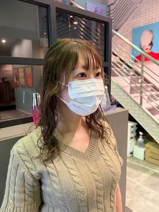 セミロング 🫧古田 穂香🫧パーマモデルのヘアスタイル