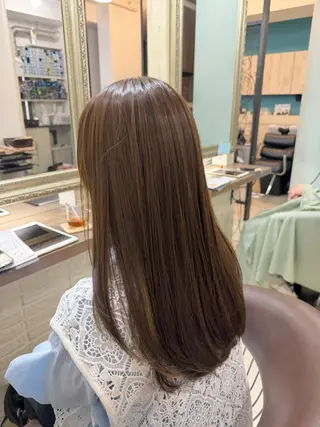 ロング ブリーチなしで叶う 透明感カラー｜Raiのヘアスタイル