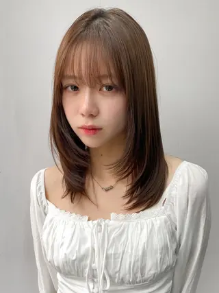 セミロング カラー レイヤー×髪質改善✨ 渋谷/佐藤侑哉のヘアスタイル