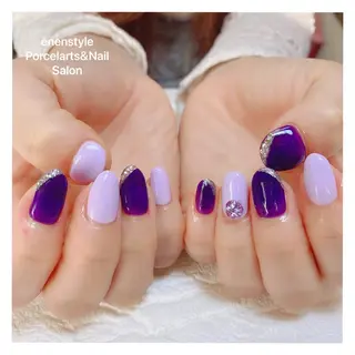 ミディアム ネイル 🐾enen style 🐾のネイルデザイン