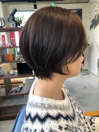 ショート ハイライトバレイヤー ジュ&縮毛矯正✨櫻野のヘアスタイル