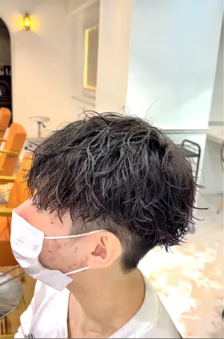 パーマ メンズ 波巻きスパイラル 近藤剛 浦和のヘアスタイル