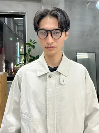 ショート パーマ メンズ 横井伴典 名古屋駅 メンズパーマ/カットのヘアスタイル