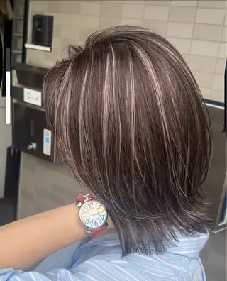 ミディアム カラー 中尾 碧斗のヘアスタイル