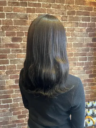 ロング カラー パーマ ヘアアレンジ メンズ キッズ ネイル アイブロウ 久木原 ゆりのヘアスタイル