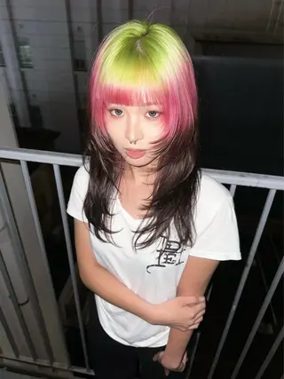 ロング カラー ハイトーン/名古屋 Hinakiのヘアスタイル