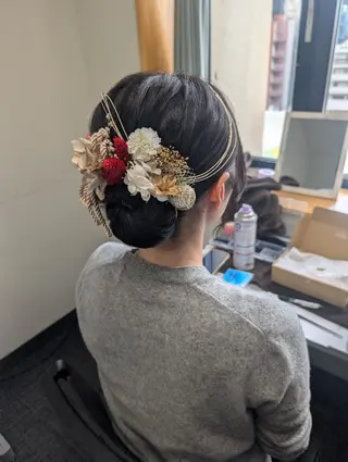 ヘアアレンジ 大人髪ヘアセット/ 切りたて感なしカットのヘアスタイル