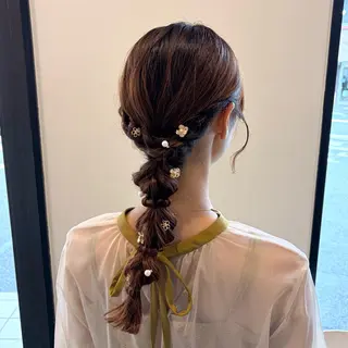 ロング 🎀ハイトーン/ 艶カラー/夕月🎀のヘアスタイル